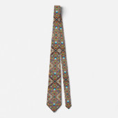 Luxus-Indisch-Designer-Teppich | Faux-Silk-Halstuc Krawatte (Vorderseite)