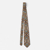 Luxus-Indisch-Designer-Teppich | Faux-Silk-Halstuc Krawatte (Rückseite)