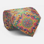 Luxus-Indisch-Designer-Teppich | Faux-Silk-Schlips Krawatte (Gerollt)