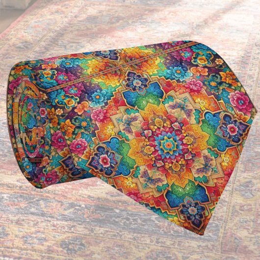 Luxus-Indisch-Designer-Teppich | Faux-Silk-Schlips Krawatte