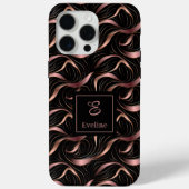 Luxus iPhone 14 Hülle Modern Roségold Metallisch (Rückseite)