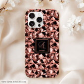 Luxus iPhone 14 Hülle Roségold Schwarz Trendig