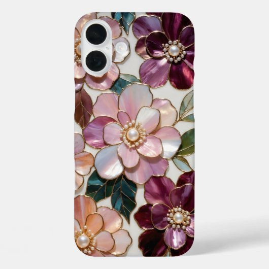 Luxus iPhone-Hülle mit Blumenmotiv Bleiglas-Rose P Case-Mate iPhone Hülle (Rückseite)