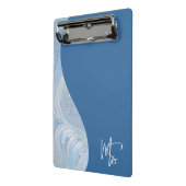 Luxus Iridescent Blau-Verlauf Mini Klemmbrett (Gewinkelt2)