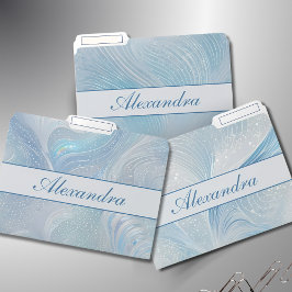 Luxus Iridescent Blue Gradient Custom Papiermappe