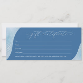 Luxus-Iridescent Blue Gradient Geschenkgutschein