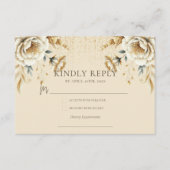 Luxus Ivory & Gold Quinceñera UAwg Begleitkarte (Vorderseite)