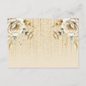 Luxus Ivory & Gold Quinceñera UAwg Begleitkarte (Rückseite)