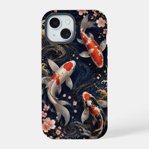 Luxus-Japan-Koi-Fisch-Handyhülle für iPhone 15  Hülle