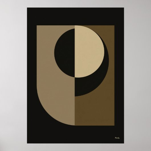 Luxus-Japandi-Eclipse-Abstrakte Wandkunst 14 Poster (Vorne)