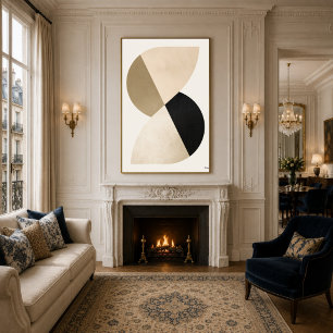 Luxus Japandi-minimalistische geometrische abstrak Poster