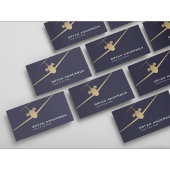 Luxus Jet Business Card - Navy & Gold Visitenkarte