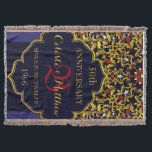 Luxus Jeweled blaues Rot-GoldHochzeitstag Decke<br><div class="desc">Nahöstlicher Inder inspirierter Entwurf. Personifizieren Sie mit Namen,  Jahrestagsdatum und Monogramm oder Zahlen - diese Throwdecken macht Herausragendgeschenke für viele spezielle Ereignishochzeit,  Jahrestag,  Verlobung….Völlig kundengerechte Andenken-Wurfsdecken als Geschenke für die speziellen Paare!</div>