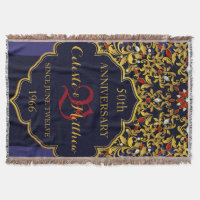 Luxus Jeweled blaues Rot-GoldHochzeitstag