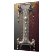 Luxus-Juwel-Buchstabe I-Monogramm mit Glitter Klemmbrett (Links)