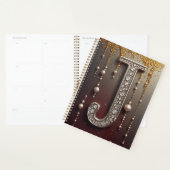 Luxus-Juwel-Buchstabe J-Monogramm mit Glitter Planer (Anzeige)