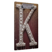 Luxus-Juwel-Buchstabe K-Monogramm mit Glitter Klemmbrett (Rechts)