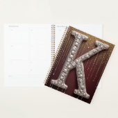 Luxus-Juwel-Buchstabe K-Monogramm mit Glitter Planer (Anzeige)