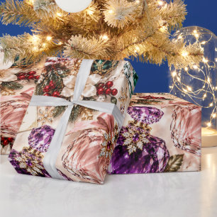 Luxus-Juwel-Duftstoff Weihnachten Geschenkpapier