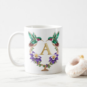 Luxus-Juwel-Kolibri-Monogramm A Kaffeetasse