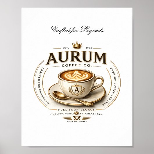 Luxus-Kaffee-Wandkunst-Druck Poster (Vorne)