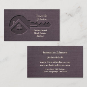 Luxus Key Blueberry Real Anwesen Business Card Visitenkarte