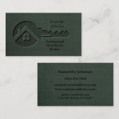 Luxus Key Pine Green Real Anwesen Business Card Visitenkarte (Vorne/Hinten)