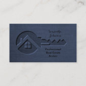 Luxus Key Sapphire Blue Real Anwesen Business Card Visitenkarte (Vorderseite)