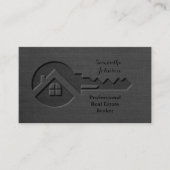 Luxus Key Slate Gray Real Anwesen Business Card Visitenkarte (Vorderseite)