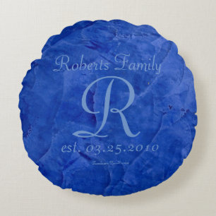 Luxus-Kissen mit individuellem Monogramm Rundes Kissen