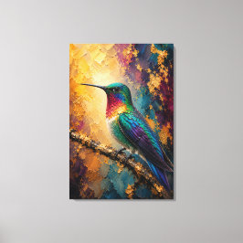 Luxus-Kolibri-Impasto-Leinwanddruck Leinwanddruck