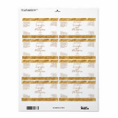 Luxus-Kosmetikmarke - White & Gold Glitzer (Vorne)