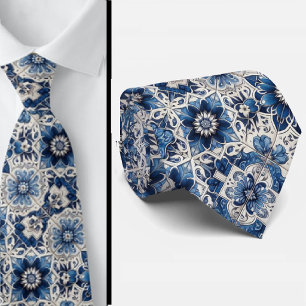 Luxus-Krawatte für Business Blaues marokkanische Krawatte