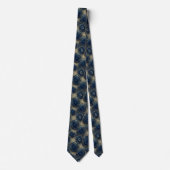 Luxus-Krawatte | Navyblau + Gold-Geoden-Schlips Krawatte (Vorderseite)