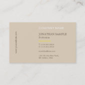 Luxus kreatives, modernes Design Beruflich Schlich Visitenkarte (Rückseite)