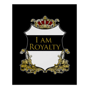 Luxus Krone Royal Crown Crest Gold Schild Fett Kön