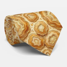 Luxus-Kunstseide | Kamel + Gold-Geoden-Schlips