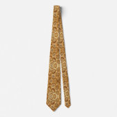 Luxus-Kunstseide | Kamel + Gold-Geoden-Schlips Krawatte (Vorderseite)