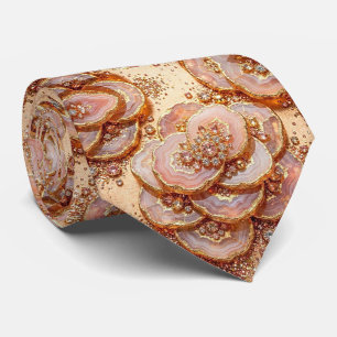 Luxus-Kunstseide   Rosen-Gold-Geoden-Schlips Krawatte
