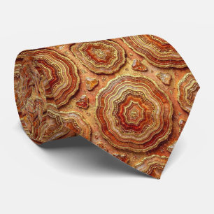 Luxus-Kunstseide Rost + Gold-Geoden-Krawatte Krawatte