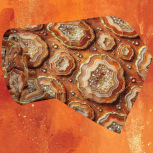 Luxus-Kunstseide Rost + Gold-Geoden-Krawatte Krawatte