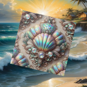 Luxus-Küsten-Dekor   Diamanten und Muscheln Fliese