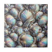 Luxus-Küsten-Dekor | Diamanten und Muscheln Fliese (Vorderseite)