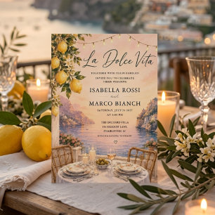 Luxus La Dolce Vita Amalfi-Küste Sonnenuntergang Einladung