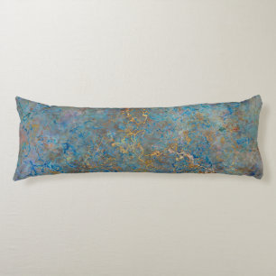Luxus Lapis Lazuli Blue und Gold Marmor Seitenschläferkissen