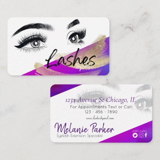 Luxus Lash - Visitenkarte (Vorne/Hinten)