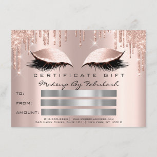 Luxus Lashes Blush Spark Makeup Zertifikat Geschen Einladung