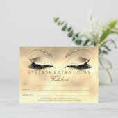 Luxus Lashes Makeup Certificate Geschenk (Stehend Vorderseite)