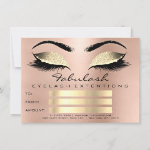 Luxus Lashes Pink Gold Makeup Zertifikat Geschenk