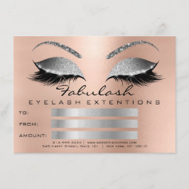 Luxus Lashes Rosa Silber Makeup Zertifikat Geschen